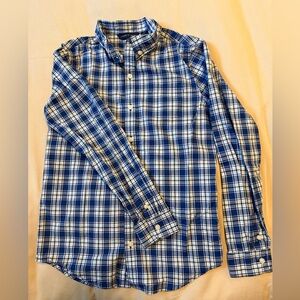 Janie and Jack Navy and White Checkered Men's Shirt